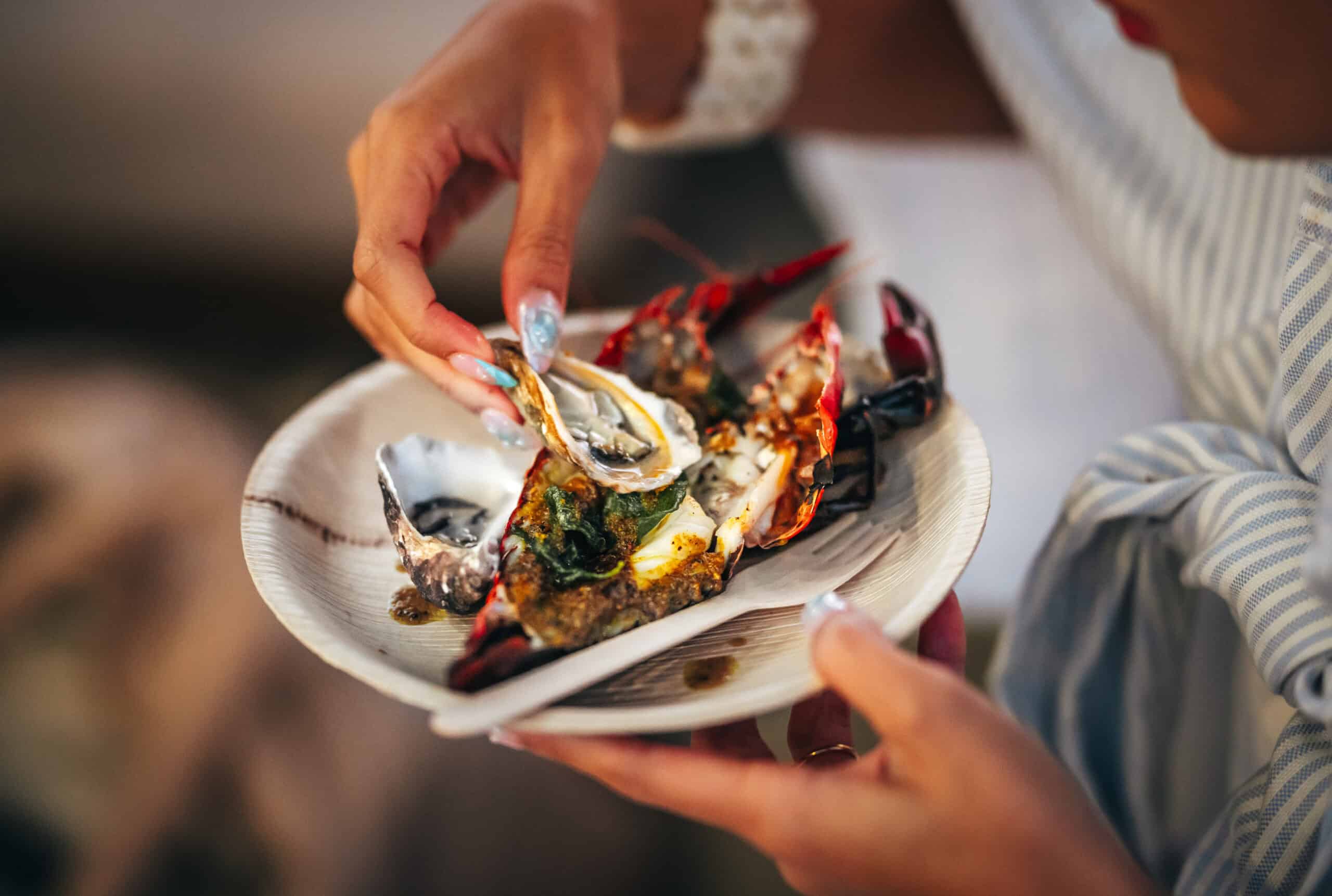 Gourmet dish served at the Pair’d Festival in Margaret River celebrating local produce and wine. Kalbarri to Margaret River tour