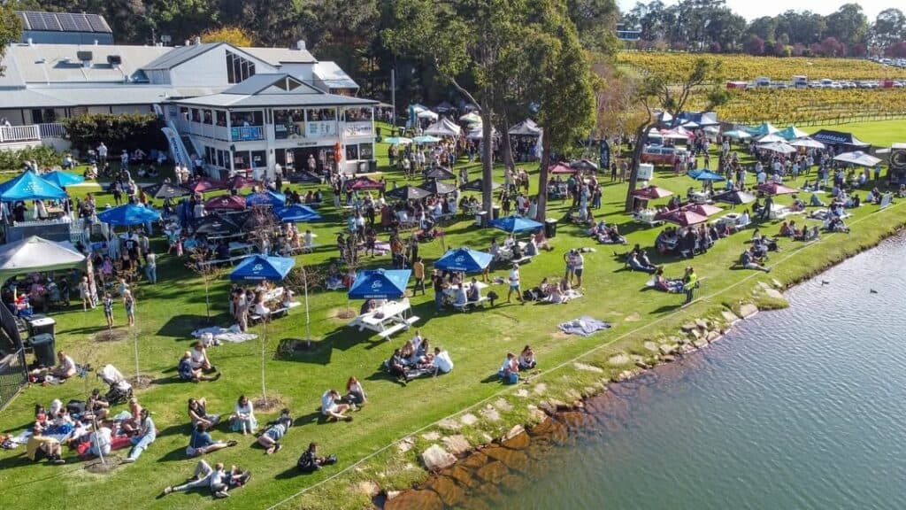 Aravina Estate winery and restaurant beside the lake in Margaret River Western Australia